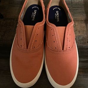 Sperry red sneakers